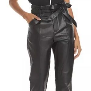 Lucy Paris XS Faux Leather Paperbag waist pants
